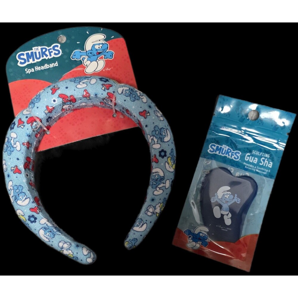 Limited Edition Smurf “The Smurfs” Spa Headband & Gua Sha Tool Set SPA DAY